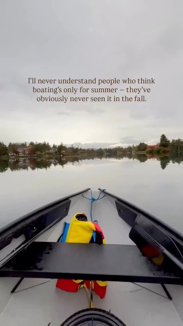 Cool breeze, calm water, and colors you can’t get in summer. 🍂 Fall boating just hits different — grab your own Porta-Bote and make the most of the season. Link in bio.